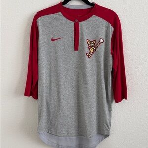 Nike El Paso Chihuahuas Red and Gray Graphic Baseball Shirt